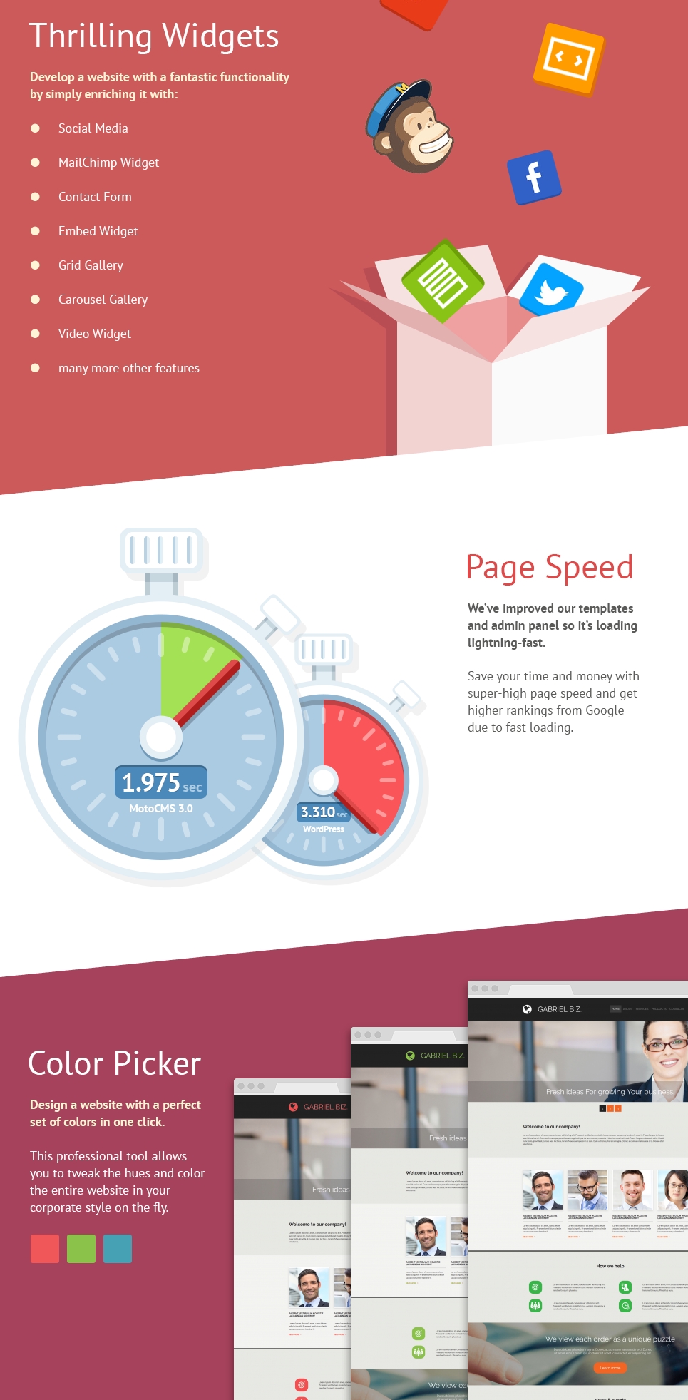 шаблон business &amp; services moto cms 3