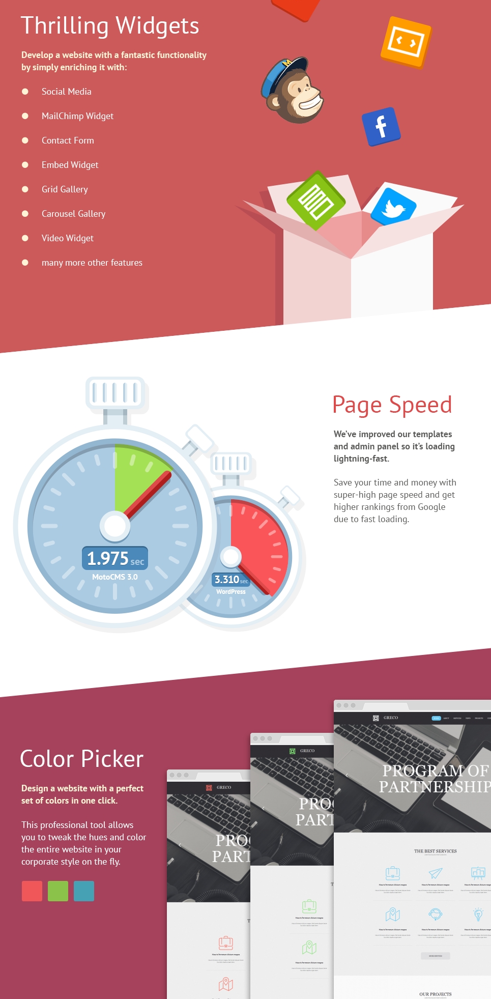 шаблон business &amp; services moto cms 3
