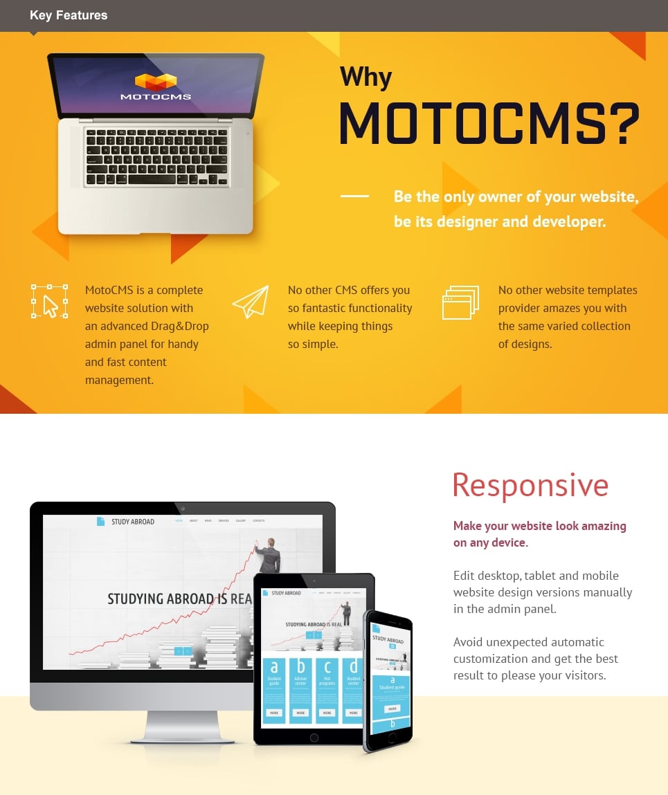 шаблон education moto cms 3