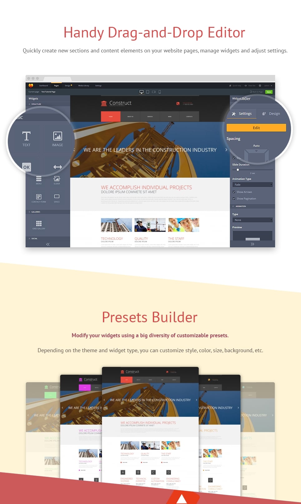 архитектура шаблона moto cms 3