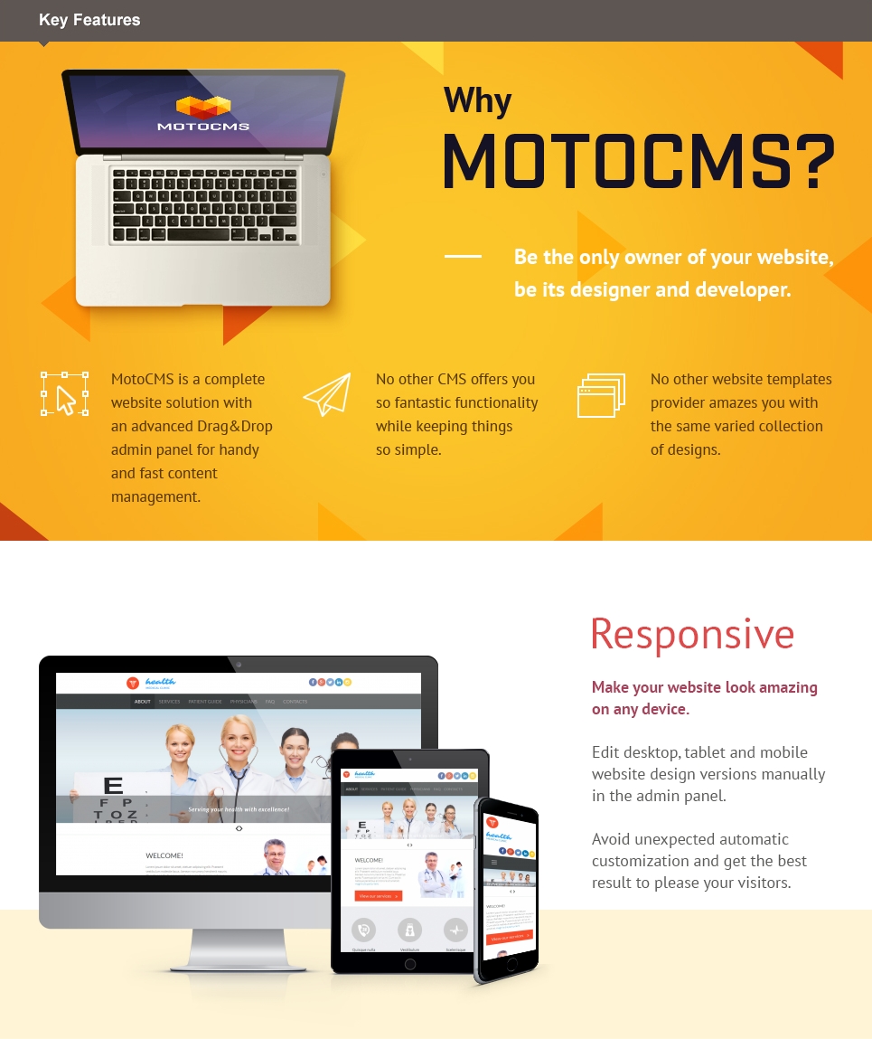 шаблон medical moto cms 3