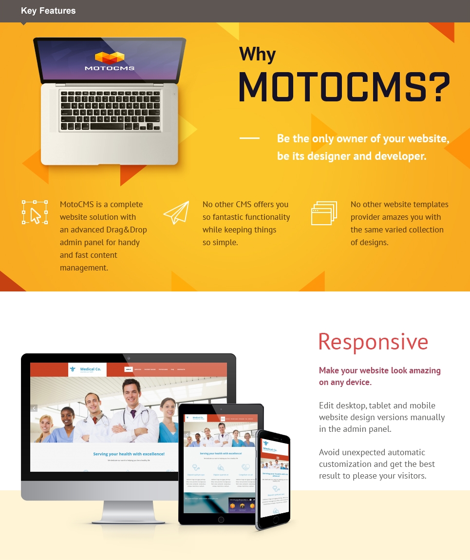 шаблон medical moto cms 3