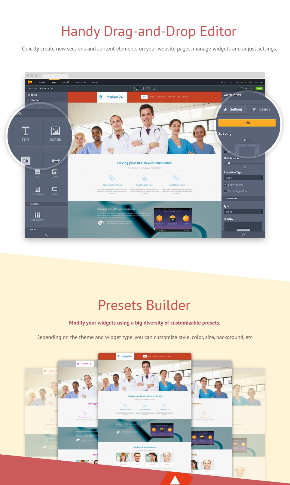 шаблон medical moto cms 3