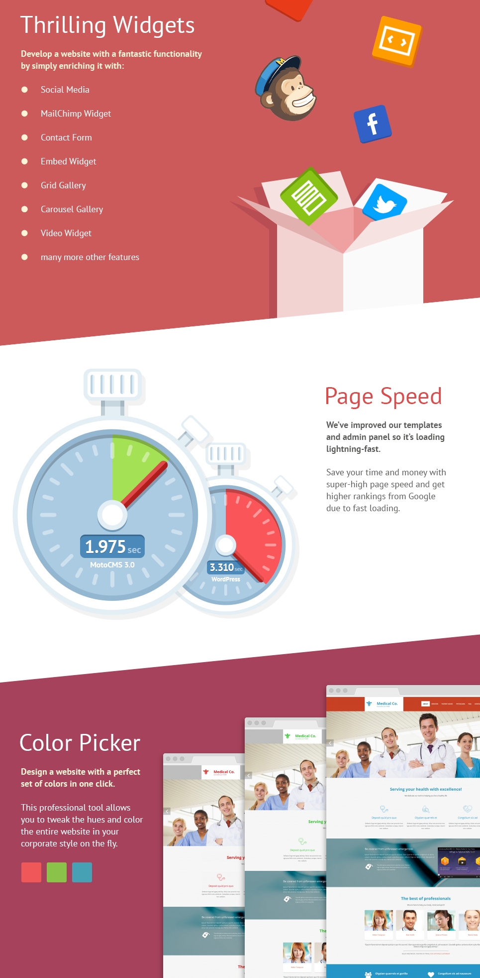 шаблон medical moto cms 3