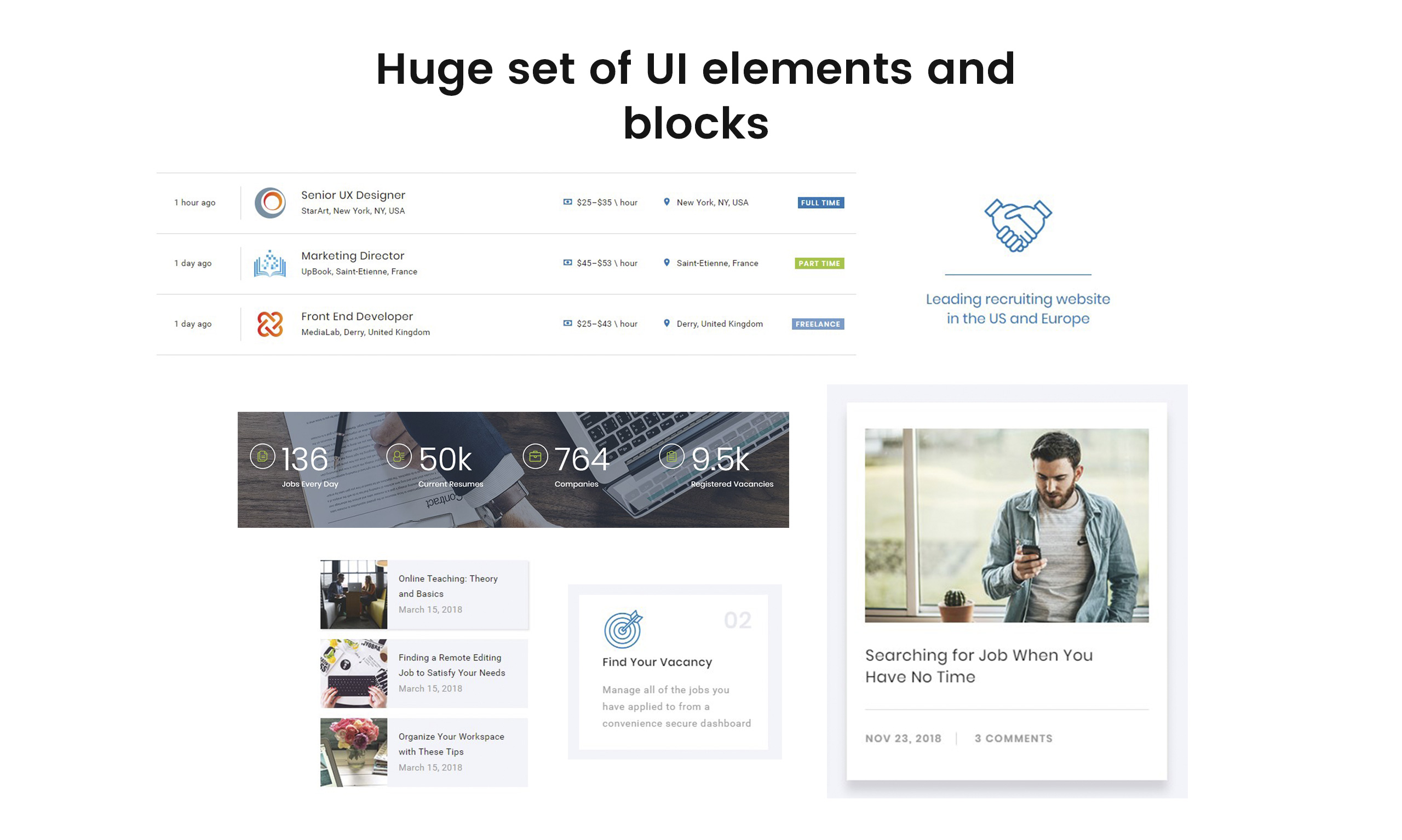 многостраничный html5 шаблон сайта jobs portal multipage
