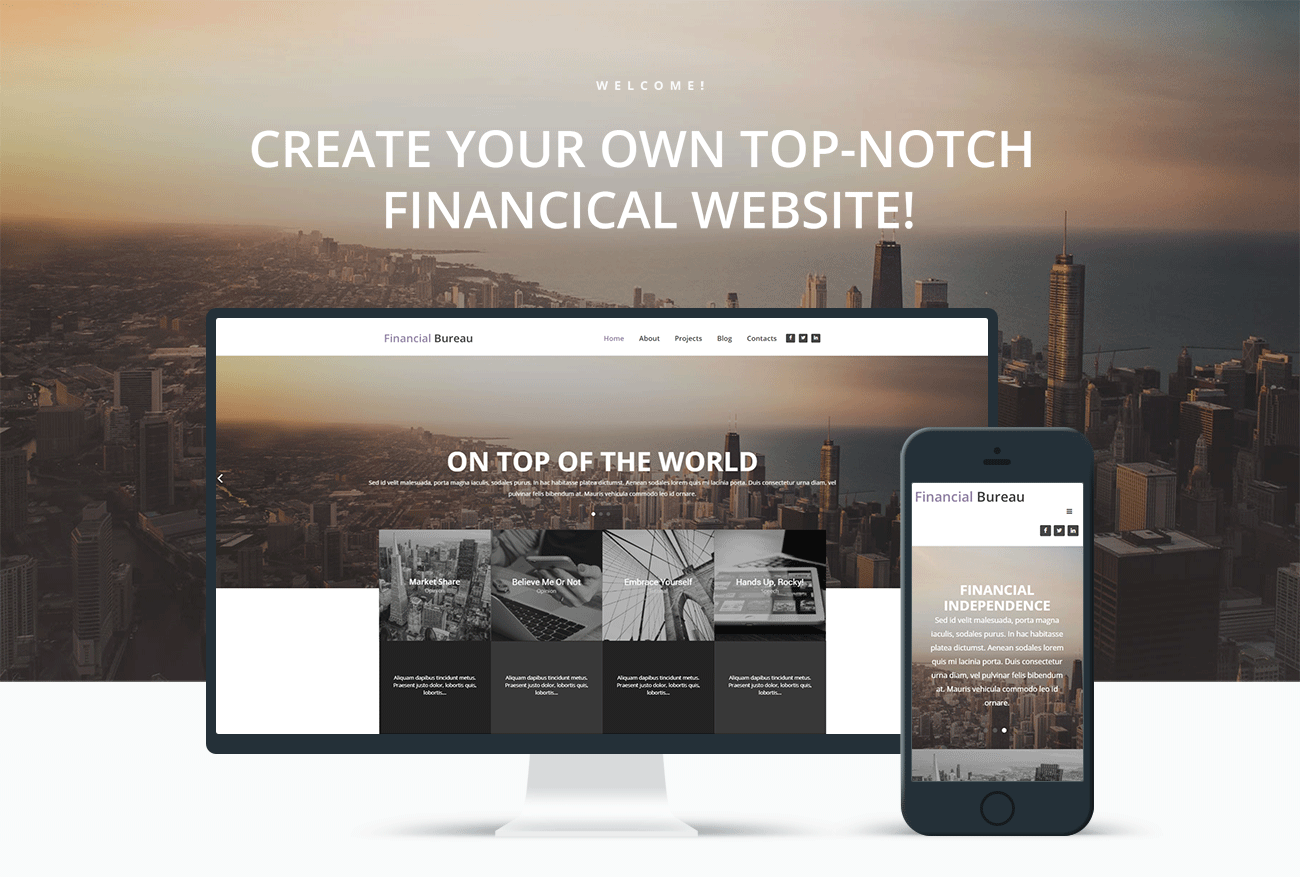 финансы многоцелевая современная тема wordpress elementor