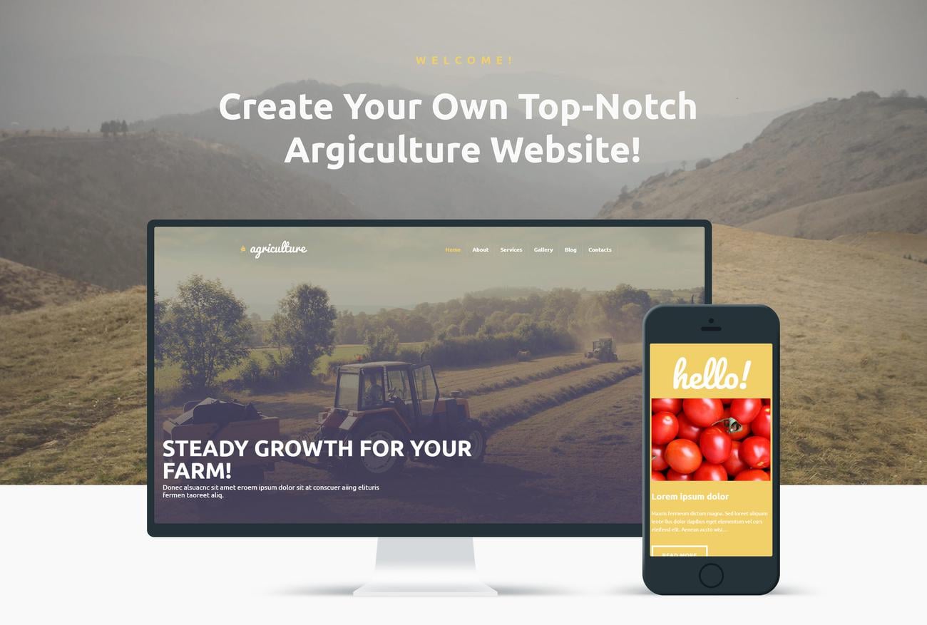 crop farming wordpress elementor theme