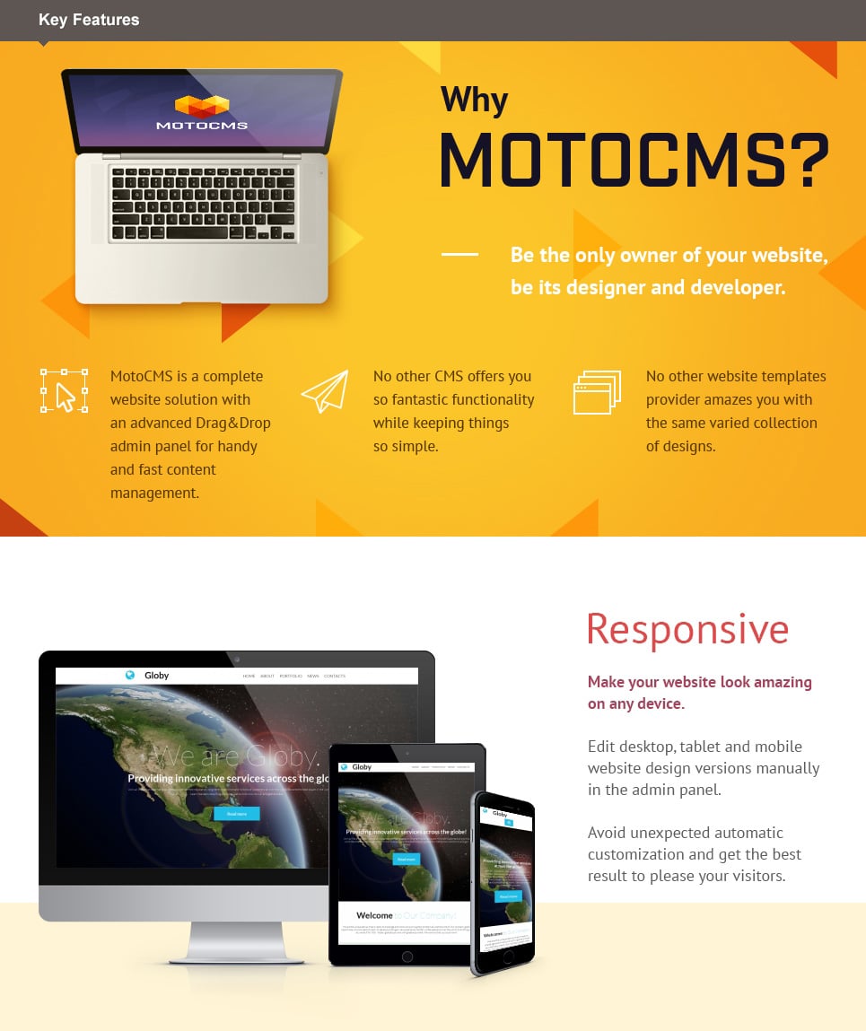 шаблон business &amp; services moto cms 3