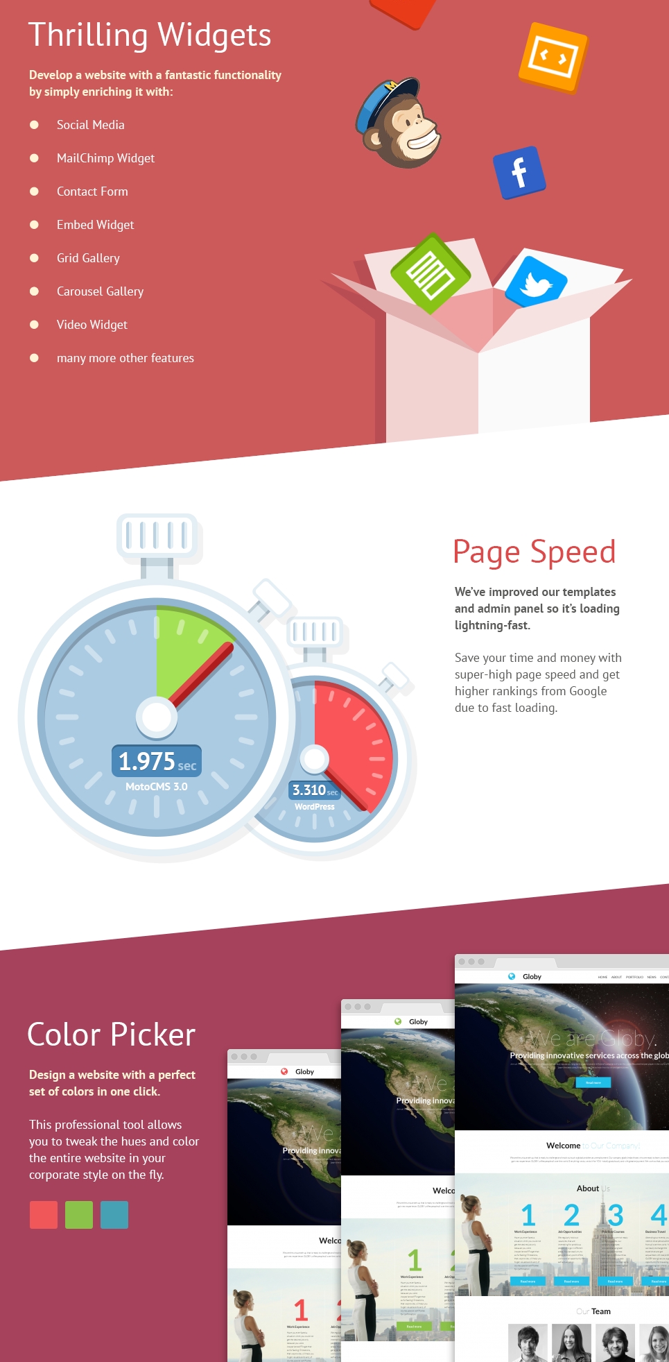 шаблон business &amp; services moto cms 3