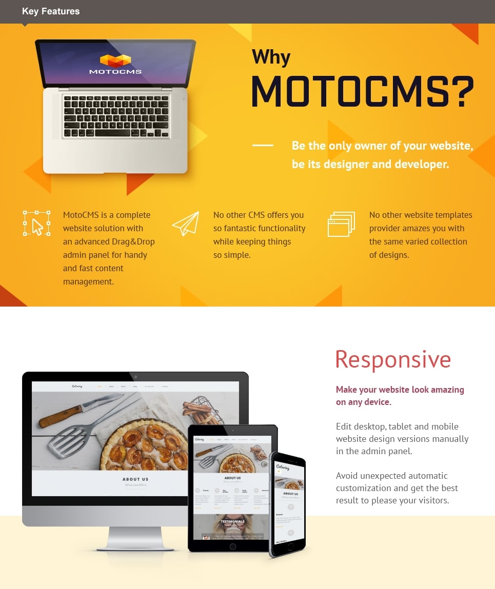 кейтеринг отзывчивый moto cms 3 шаблон