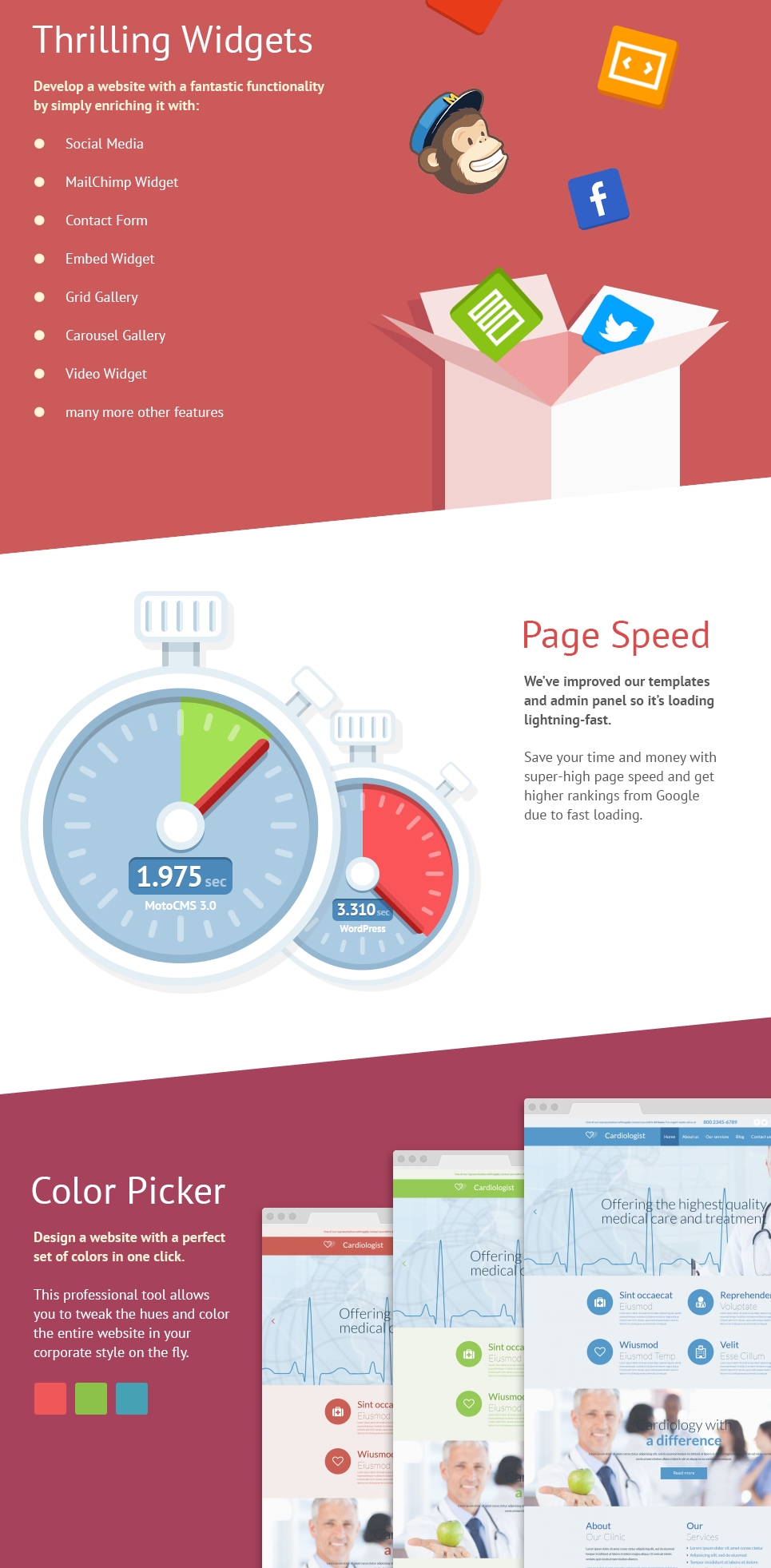 шаблон medical responsive moto cms 3