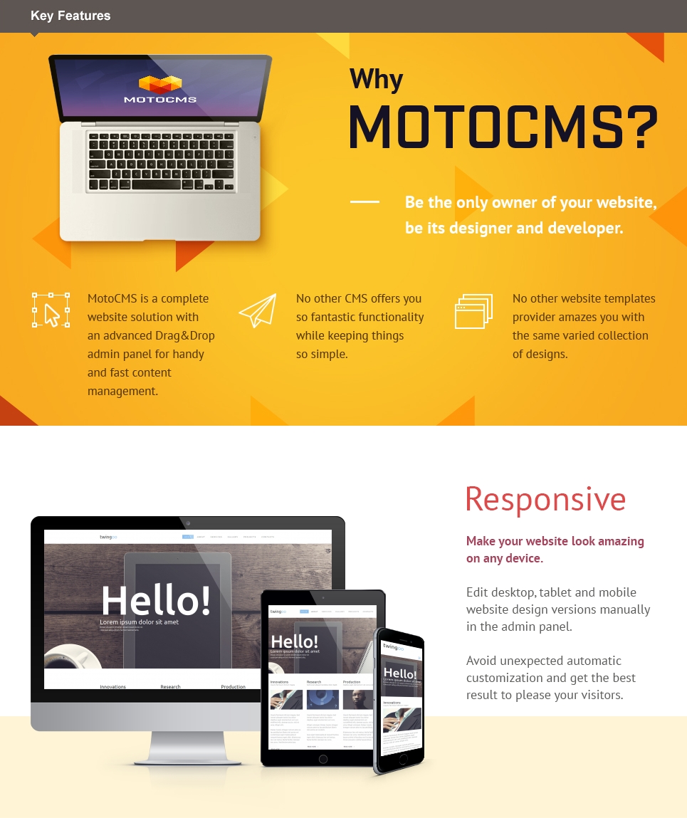шаблон business &amp; services moto cms 3