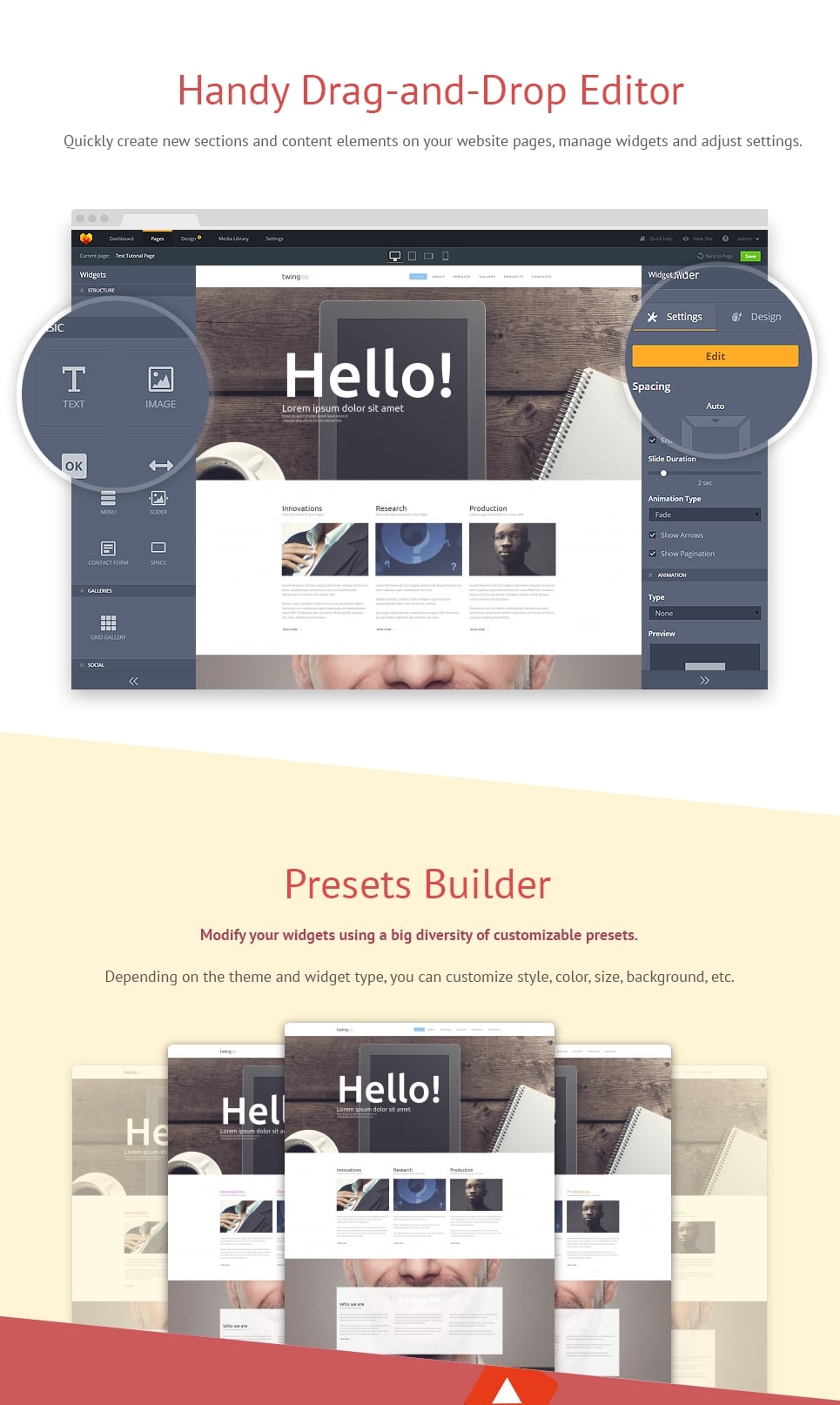 шаблон business &amp; services moto cms 3