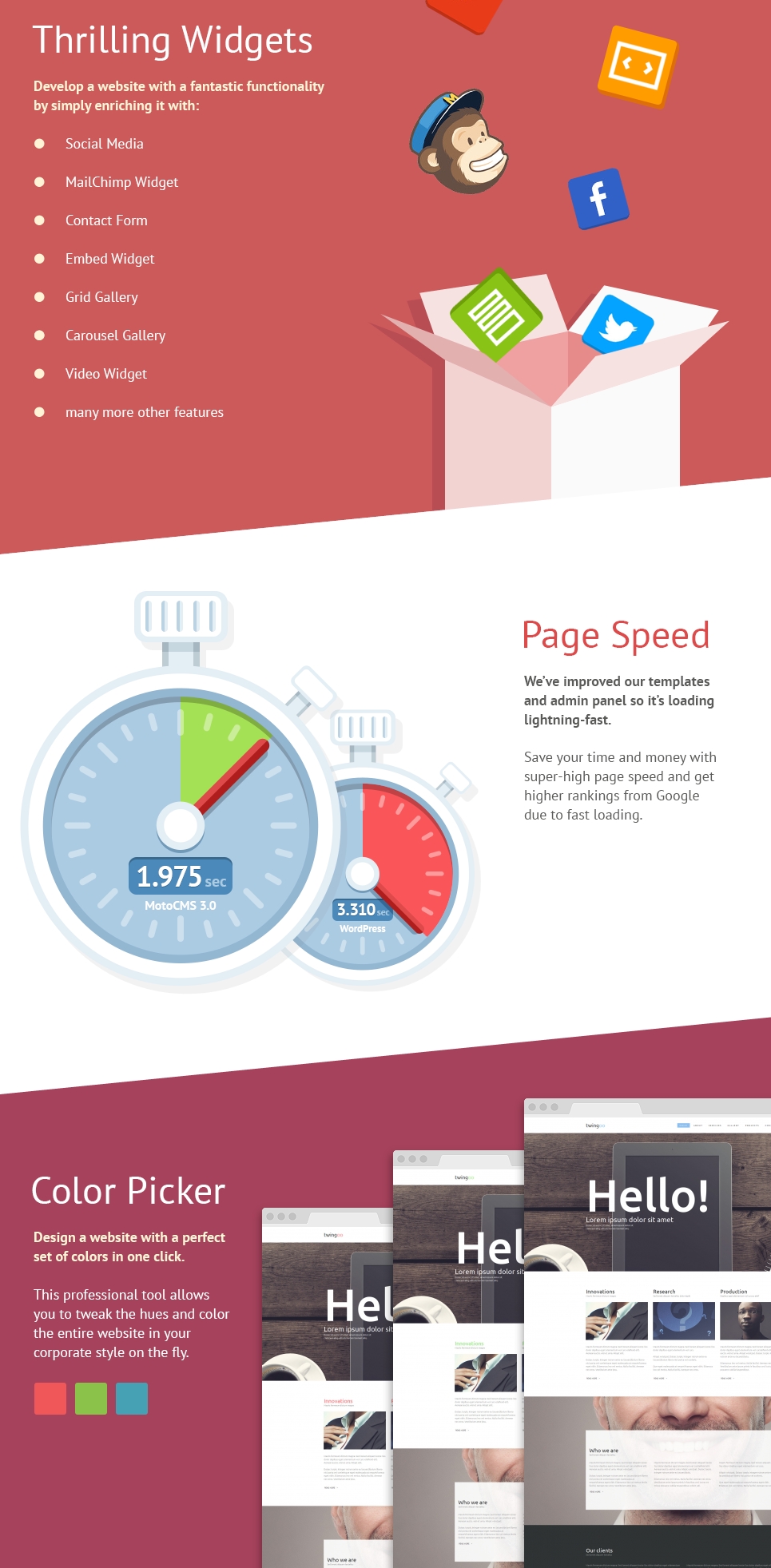 шаблон business &amp; services moto cms 3