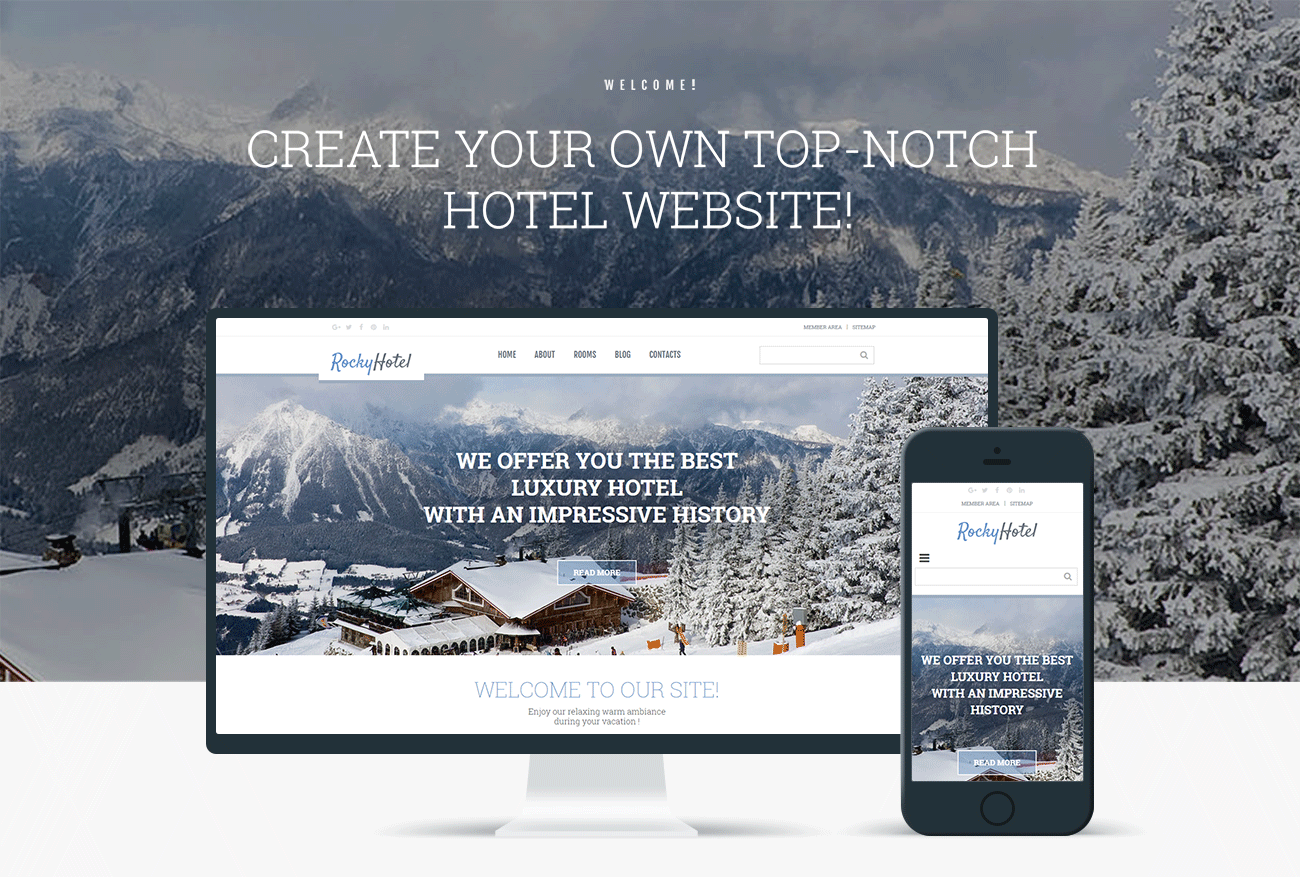 отель многоцелевой современный wordpress элементор тема