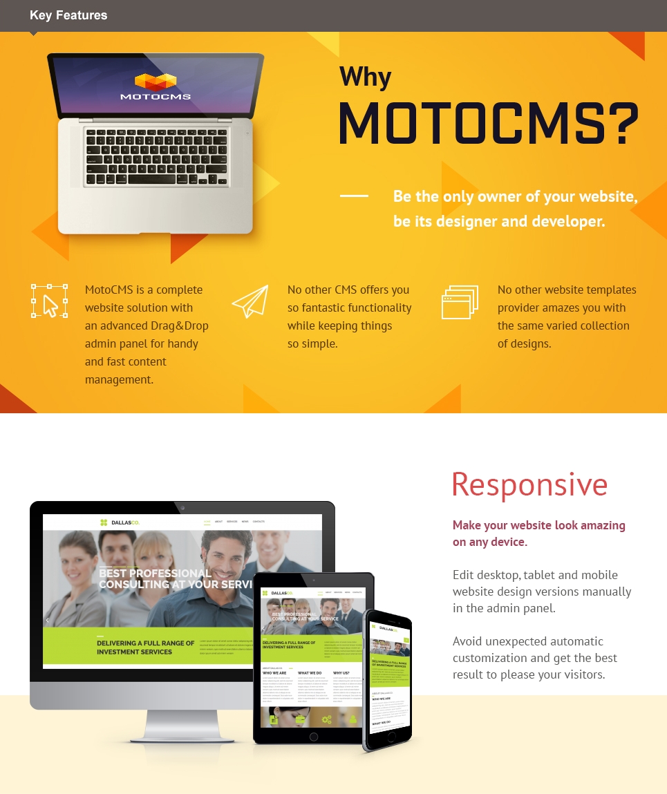 шаблон business &amp; services moto cms 3