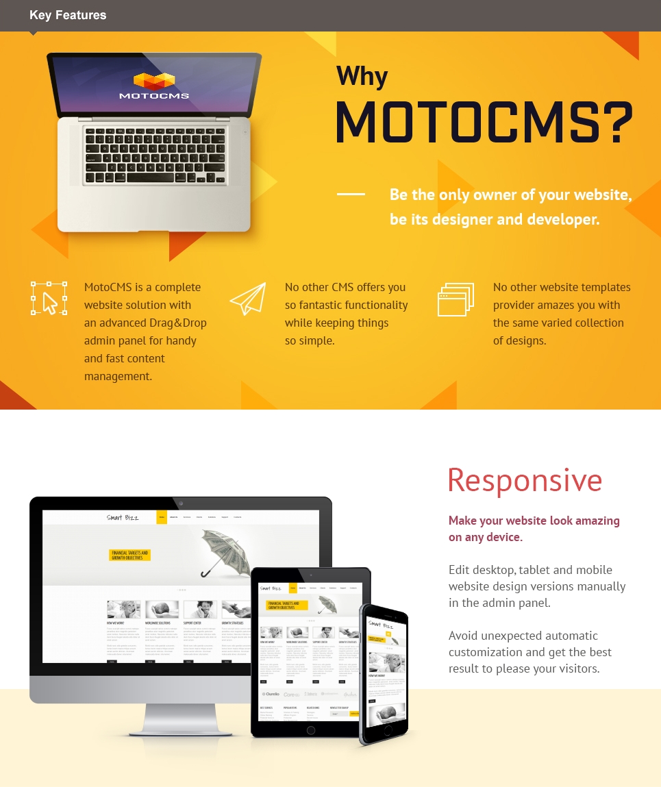 шаблон business &amp; services moto cms 3