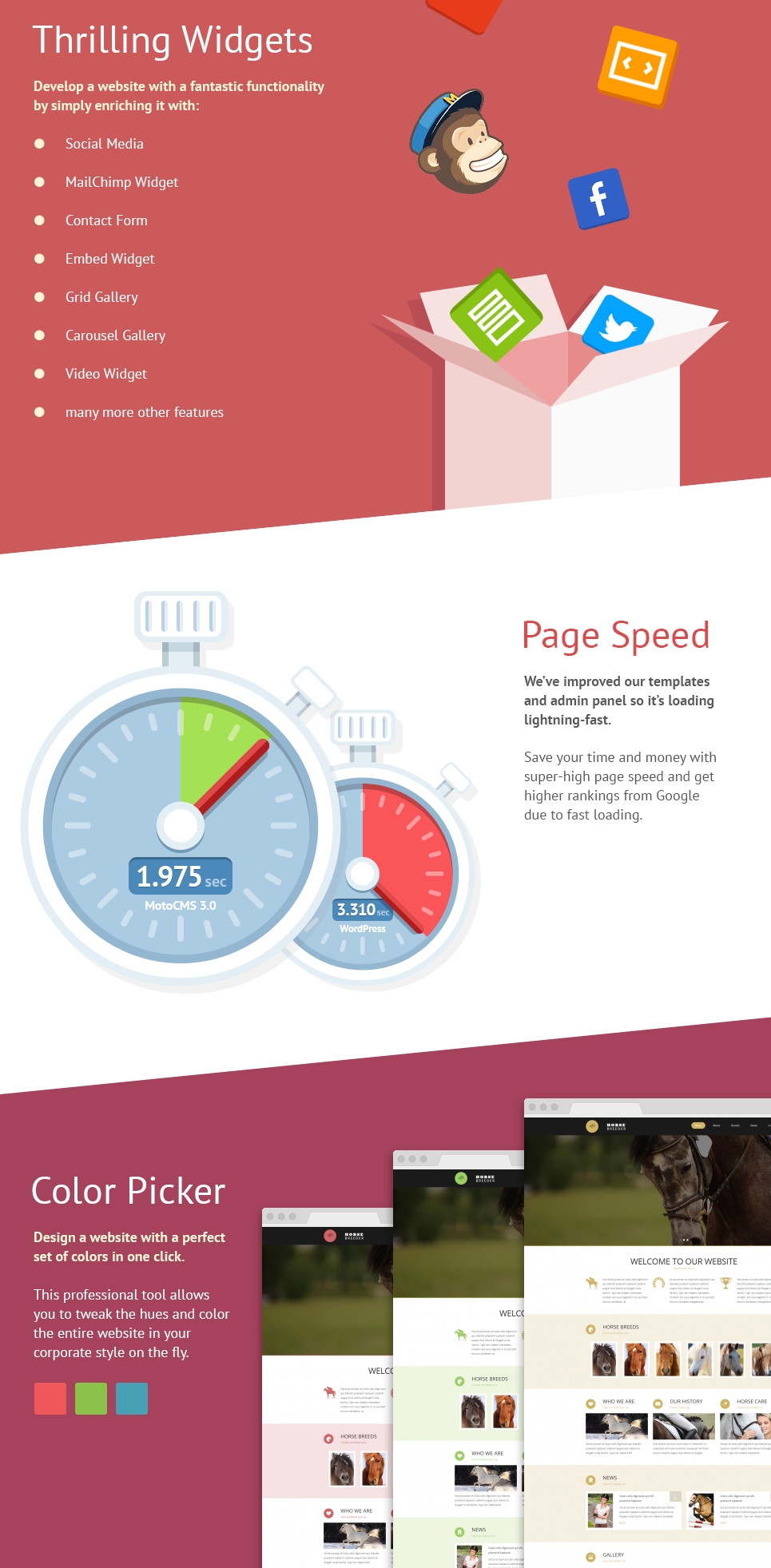 шаблон horse moto cms 3