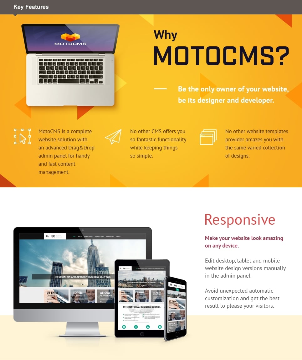шаблон business &amp; services moto cms 3