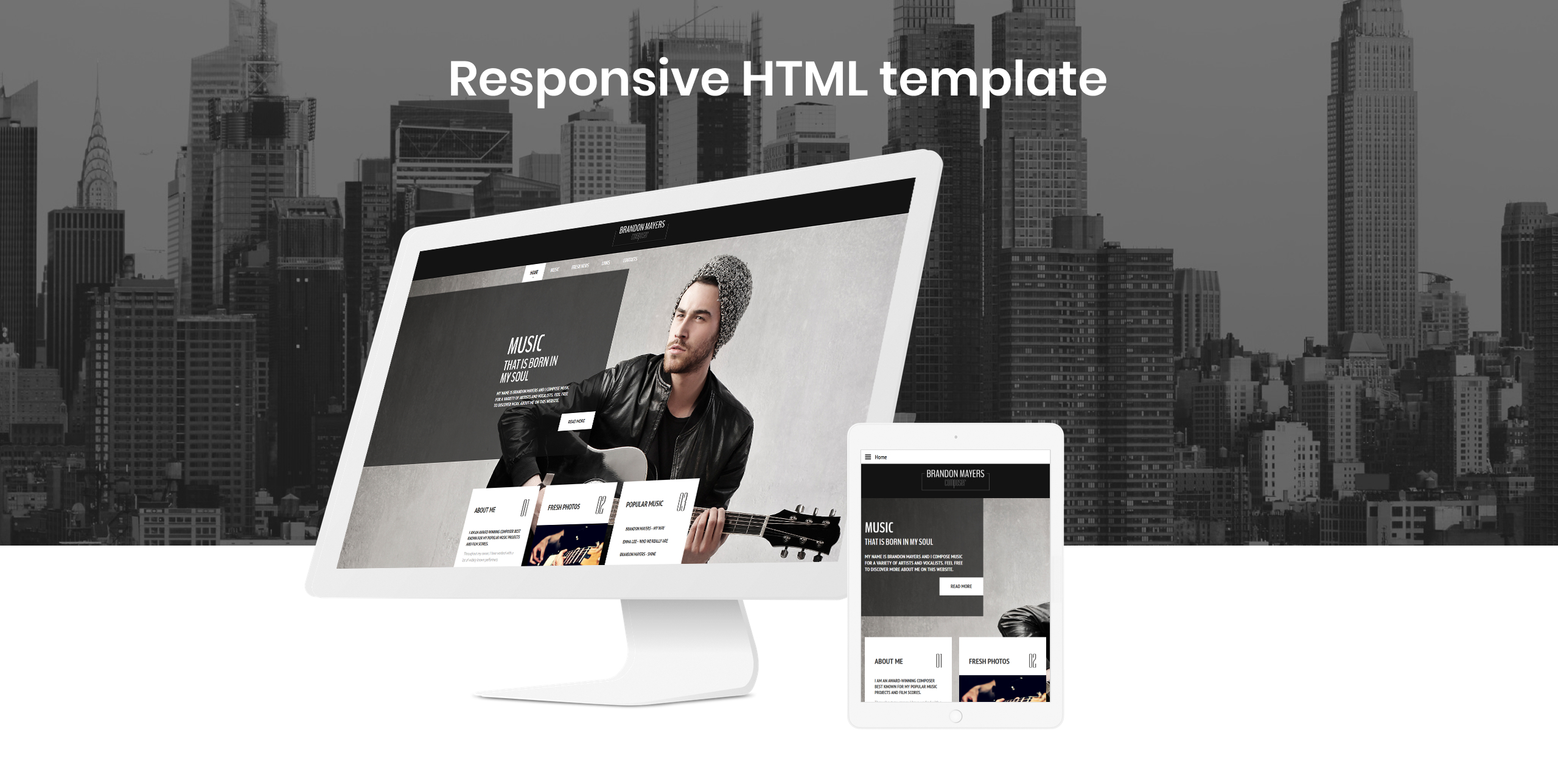 singer отзывчивый стильный html шаблон сайта