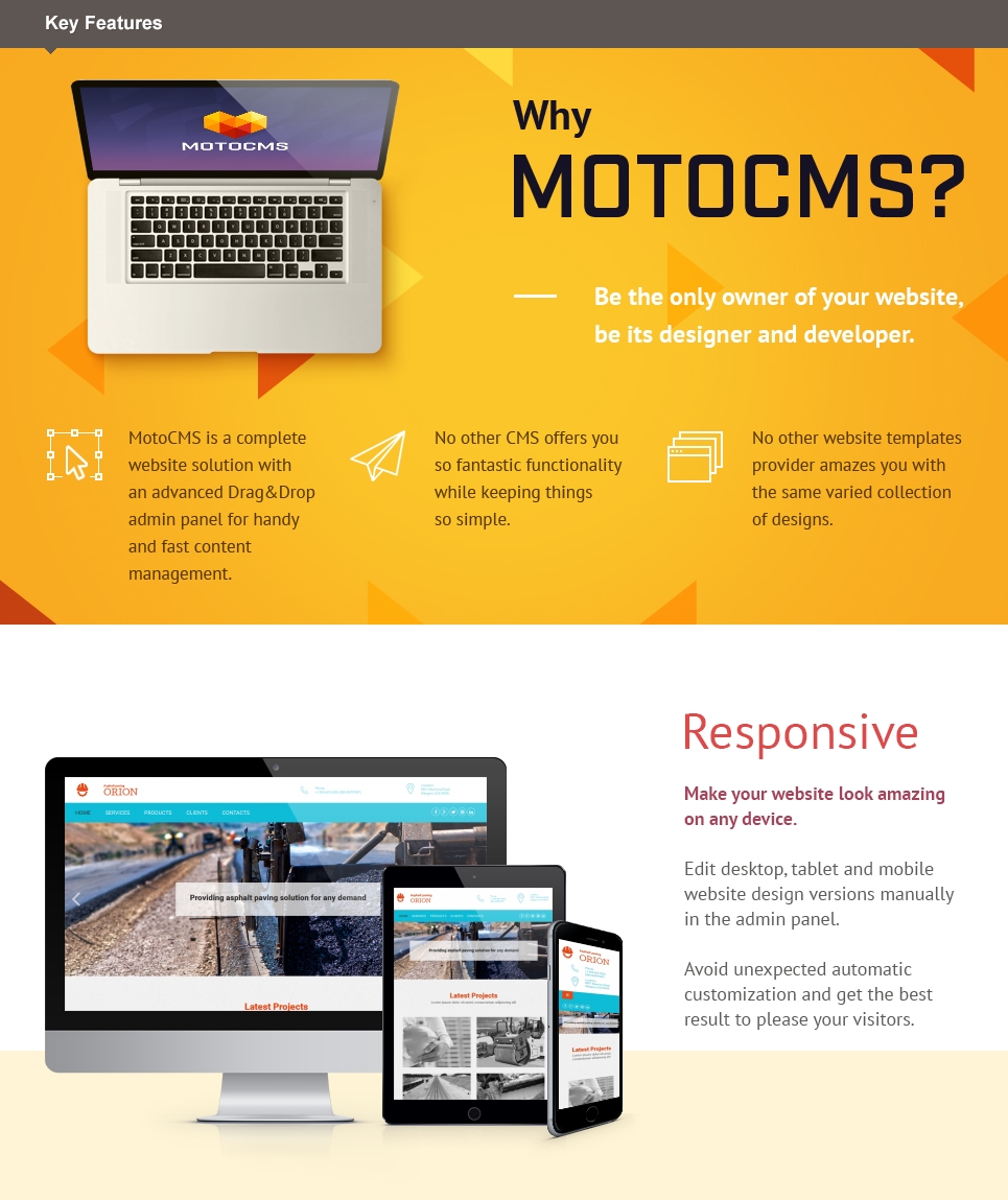 шаблон мощения moto cms 3