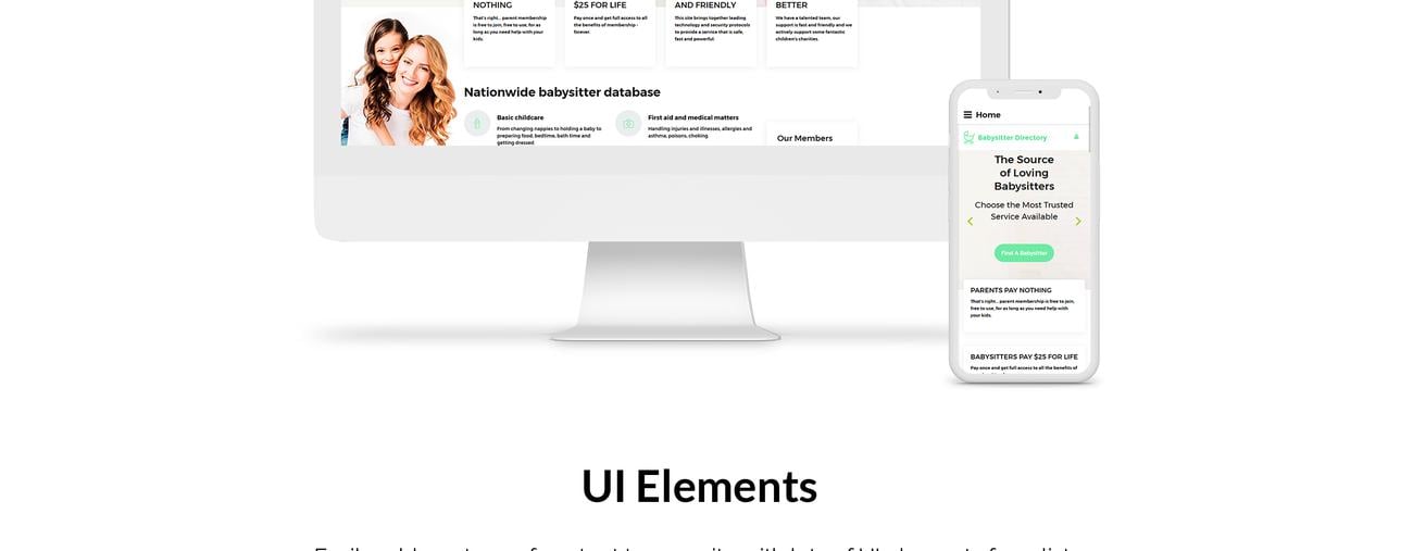 няня готовый к использованию чистый шаблон joomla