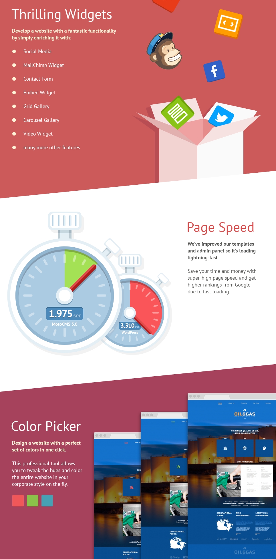 шаблон gas &amp; oil moto cms 3
