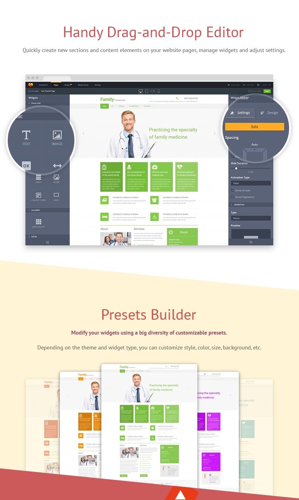шаблон doctor moto cms 3
