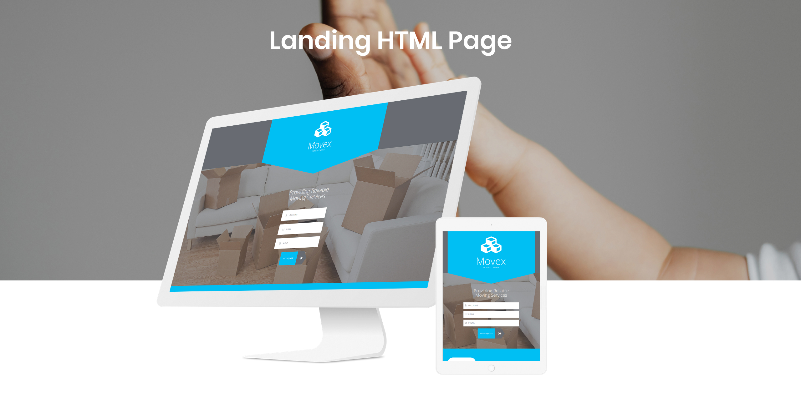 moving company modern html landing page template
