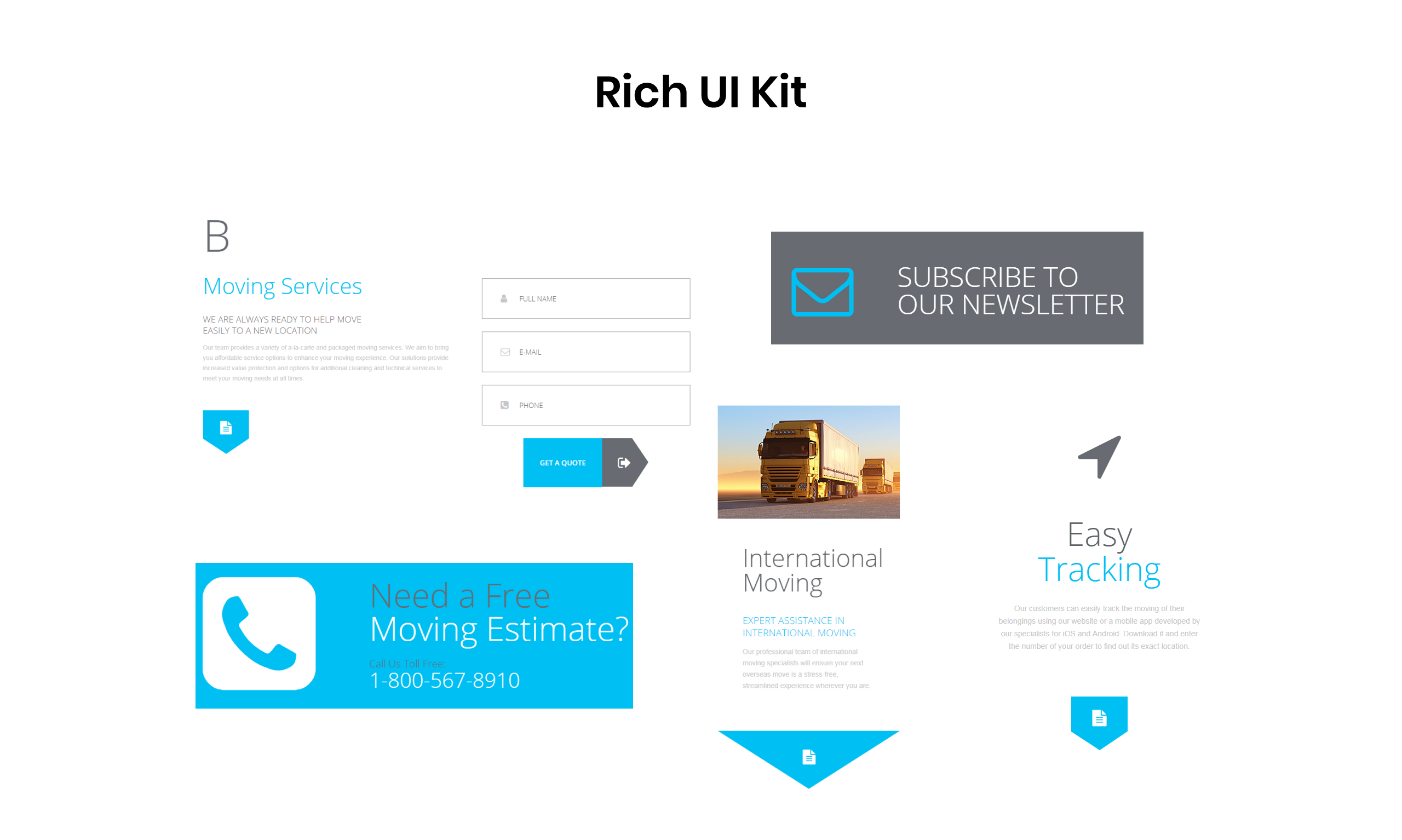 moving company modern html landing page template