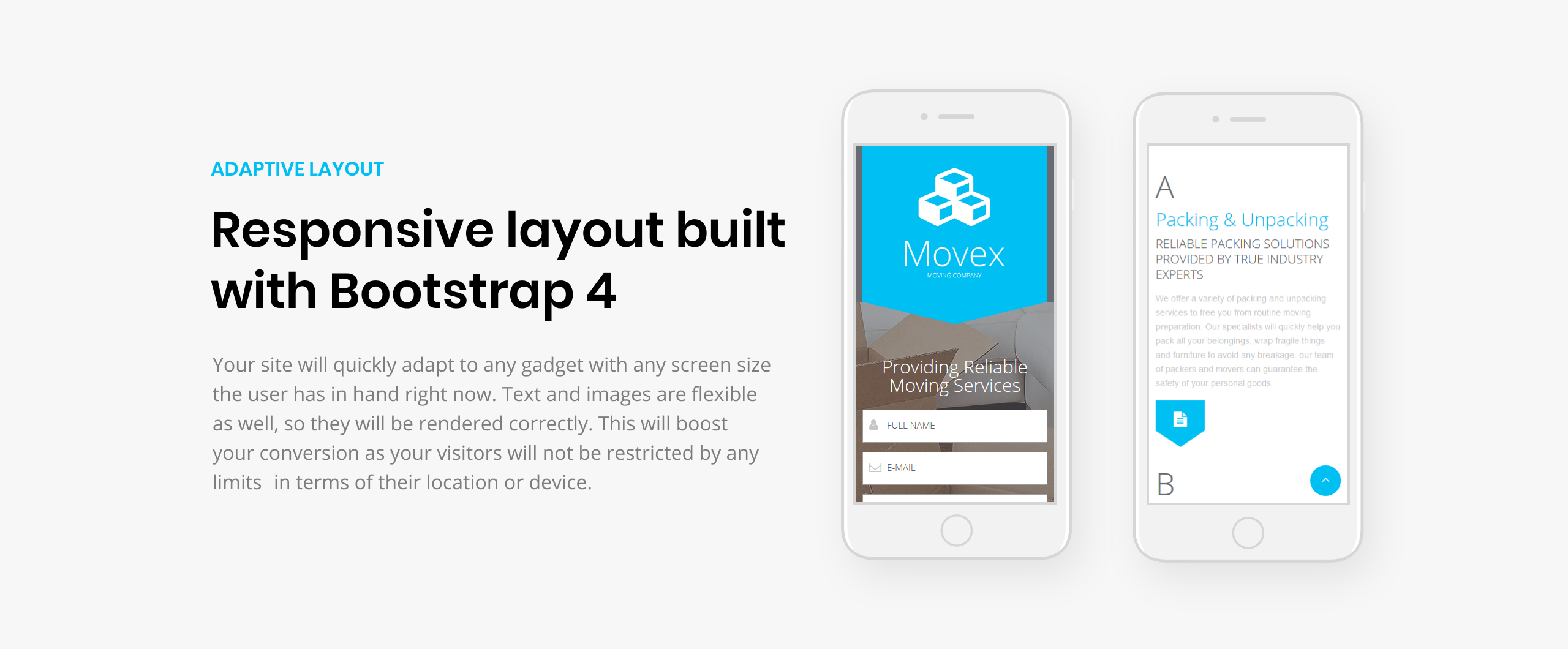 moving company modern html landing page template