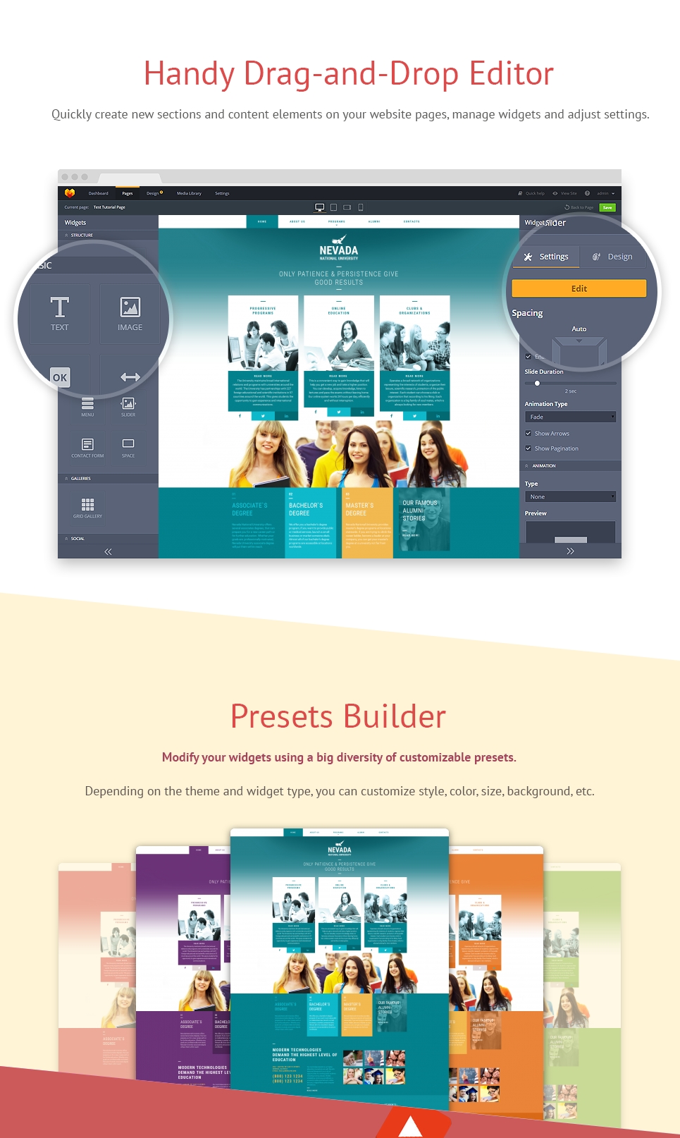 шаблон university moto cms 3