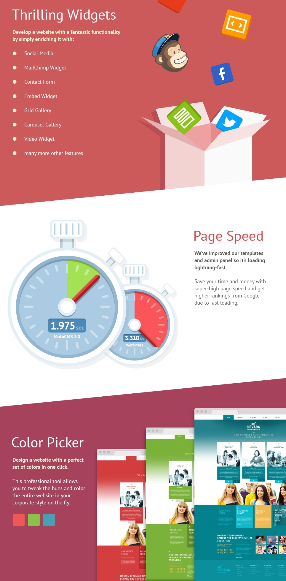 шаблон university moto cms 3