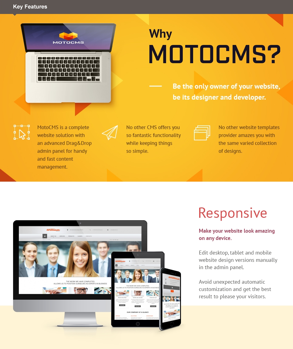 шаблон business &amp; services moto cms 3