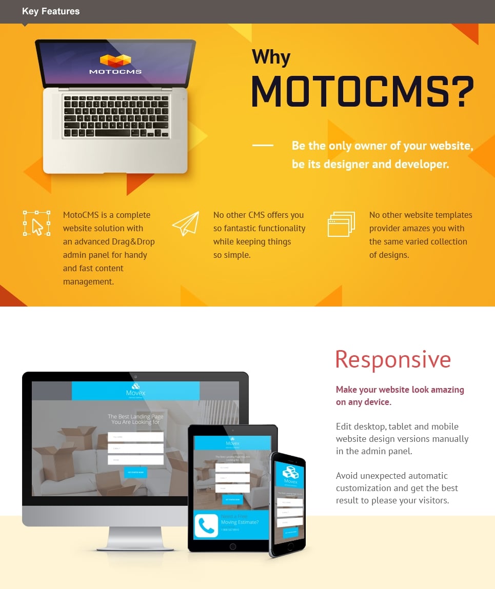 шаблон moving company moto cms 3