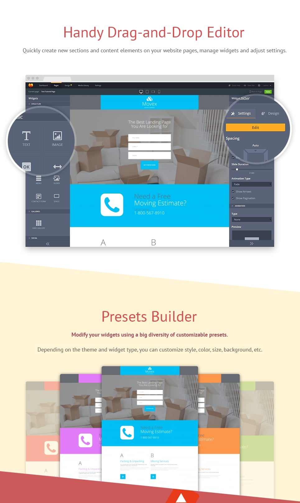 шаблон moving company moto cms 3
