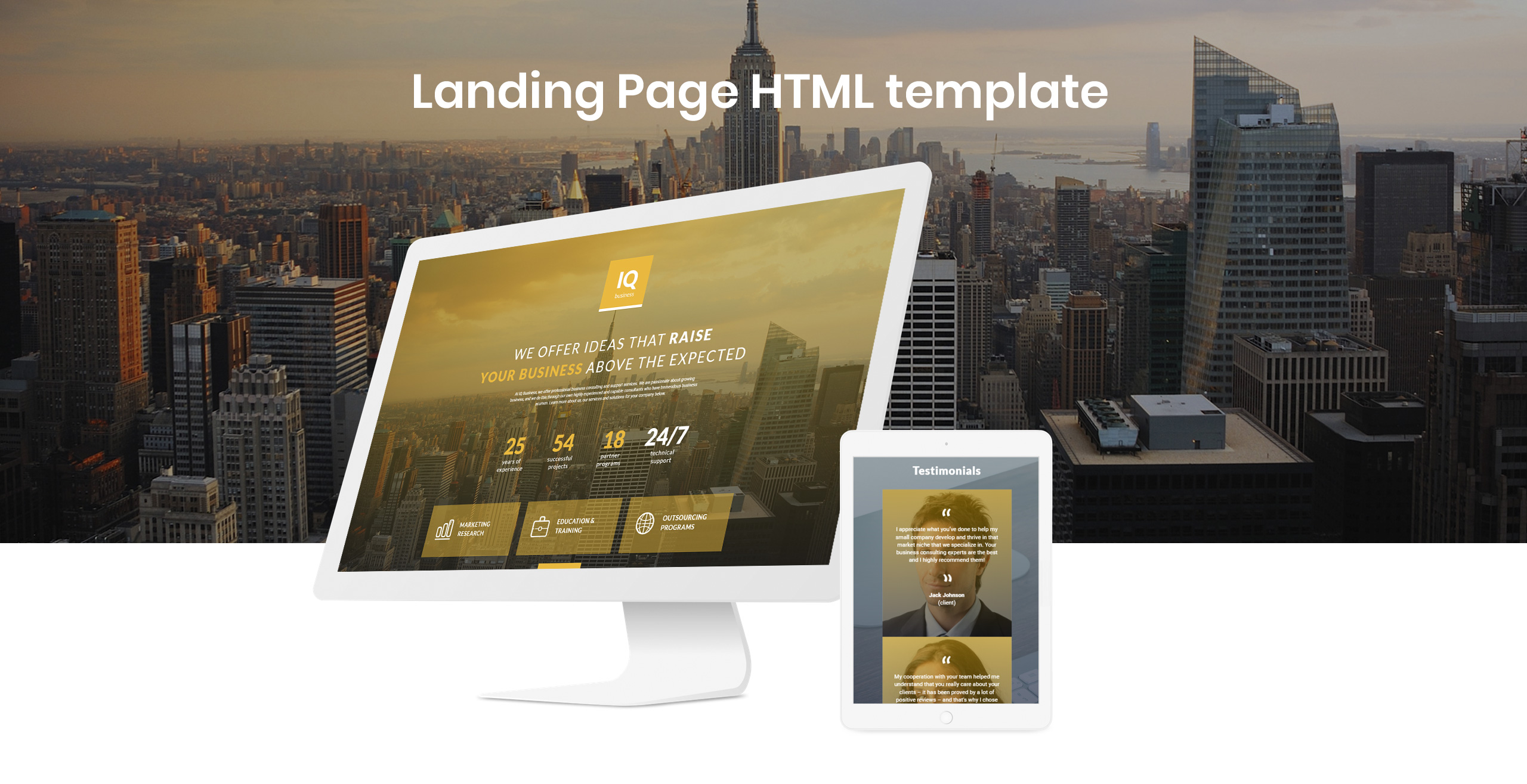 консалтинг современный html шаблон целевой страницы