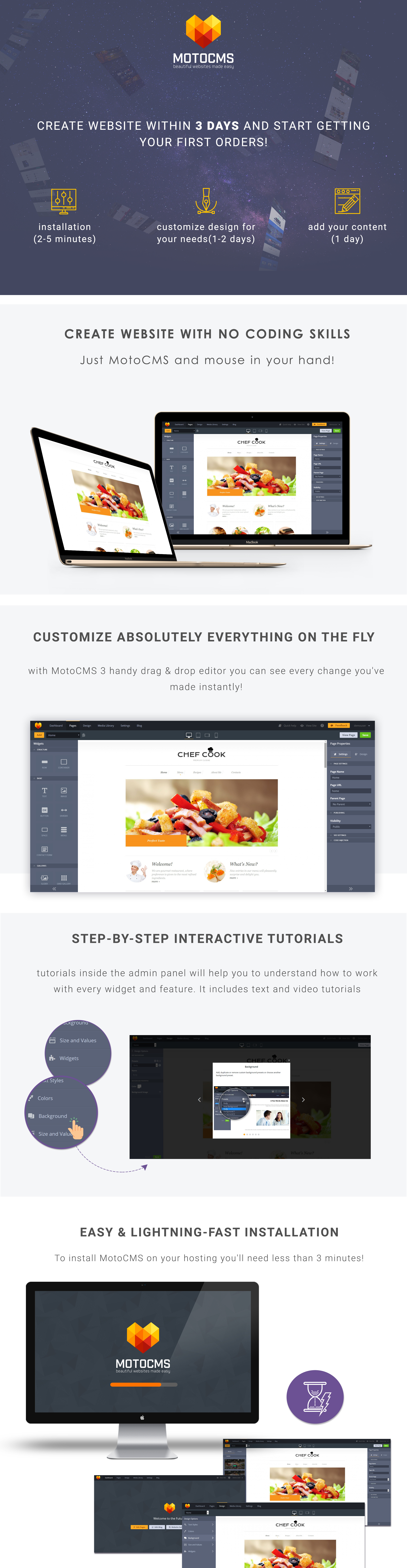 шаблон chef moto cms 3