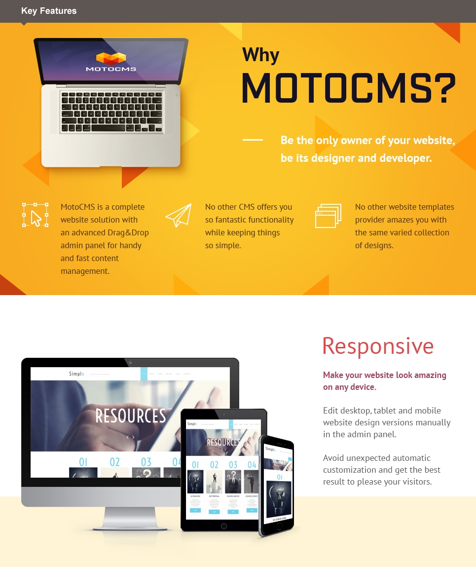 шаблон business &amp; services moto cms 3
