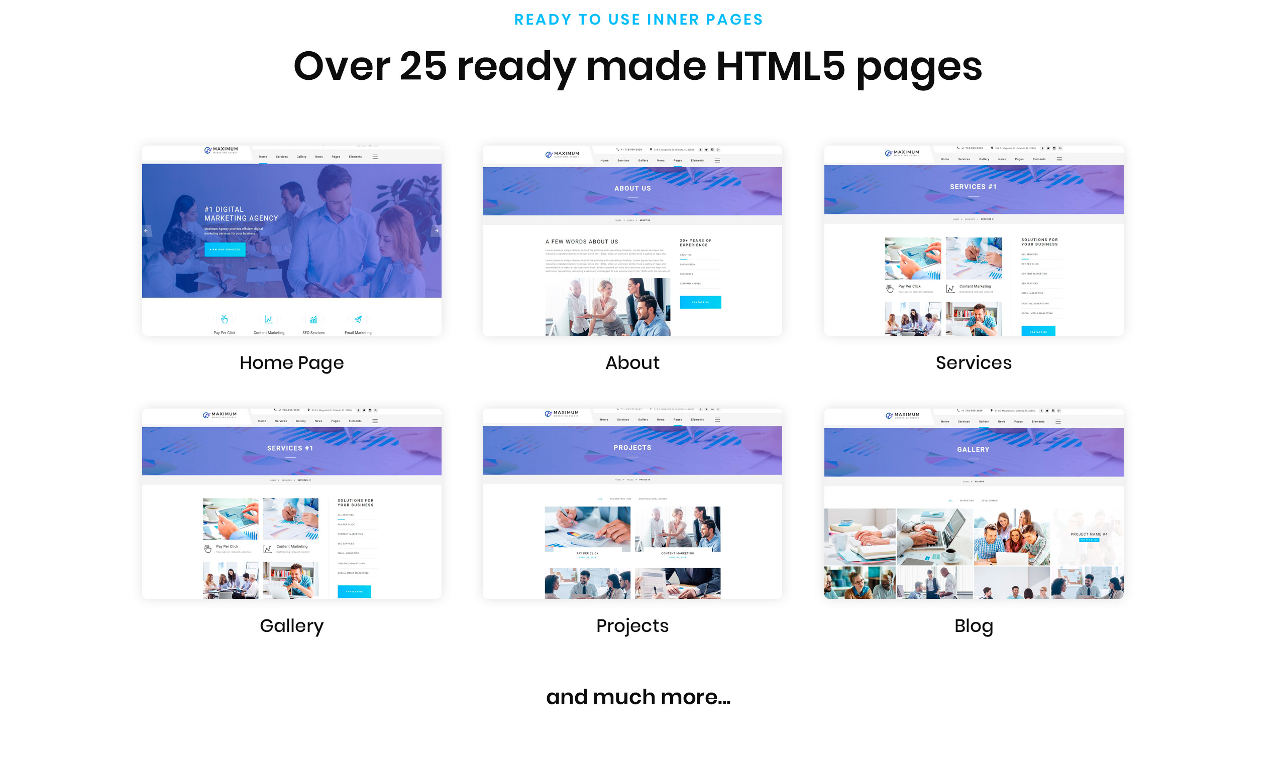 эффективный многостраничный html шаблон сайта digital agency