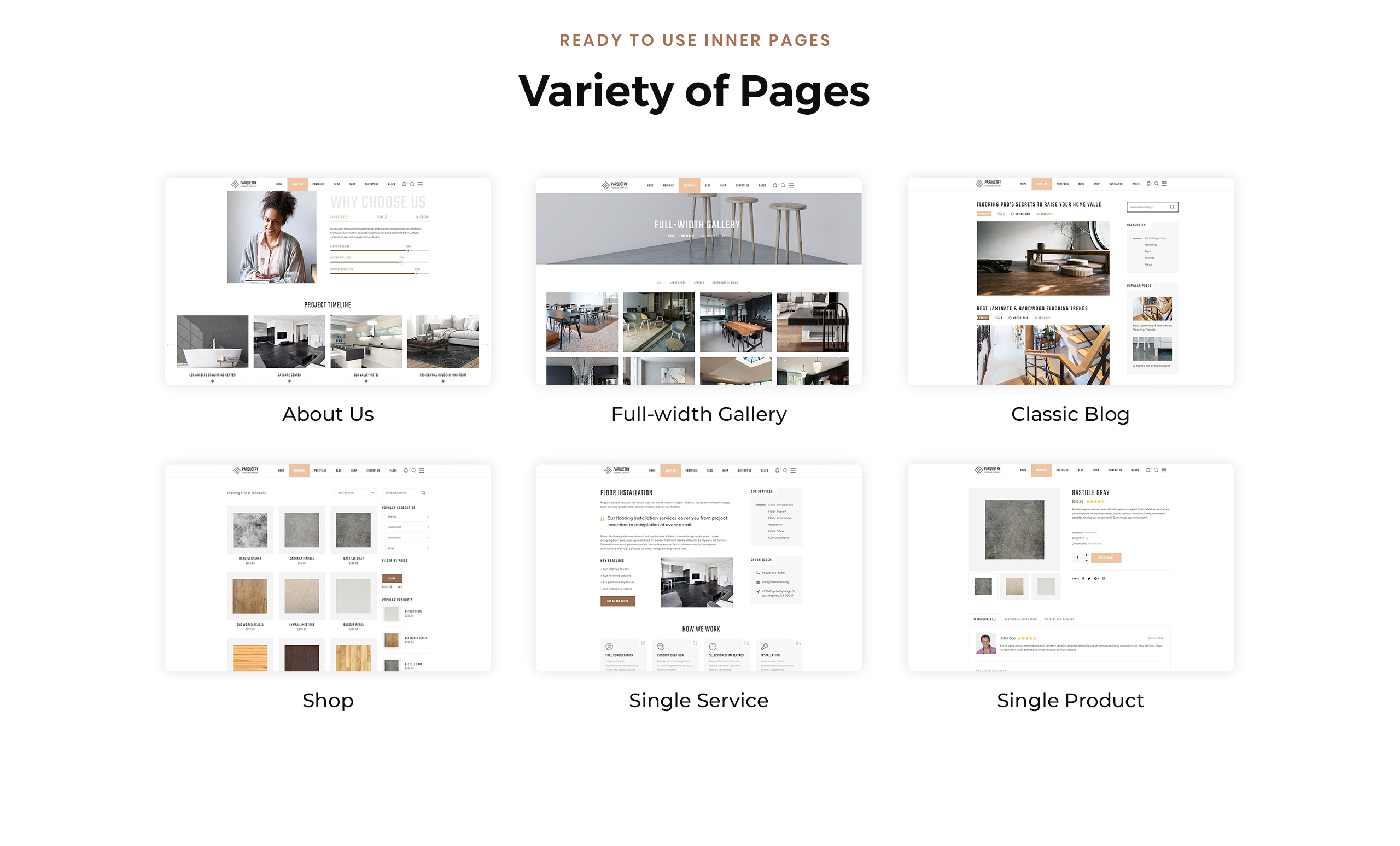flooring company html5 шаблон сайта