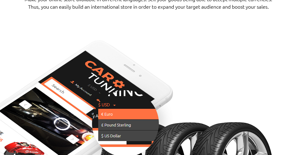 шаблон opencart для тюнинга автомобилей