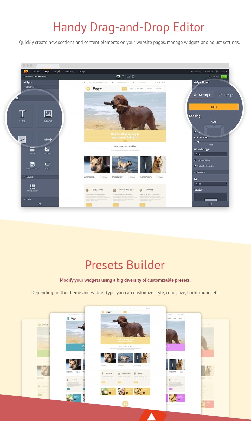 шаблон dog moto cms 3