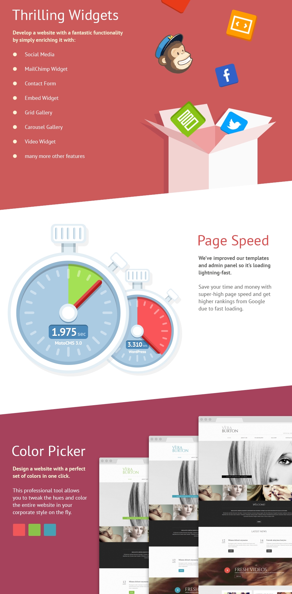 шаблон singer moto cms 3
