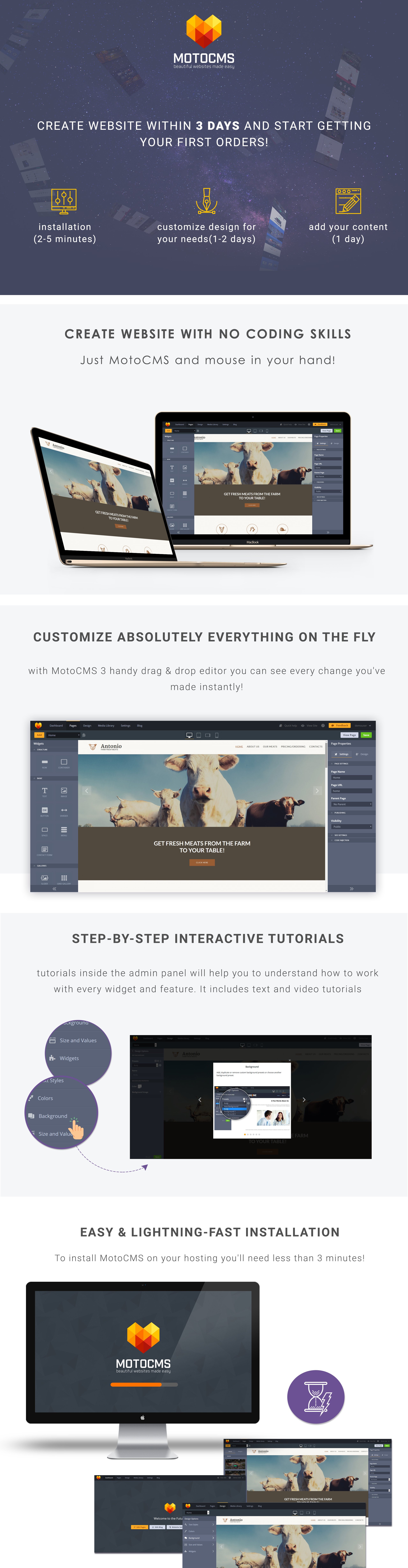 шаблон farm moto cms 3