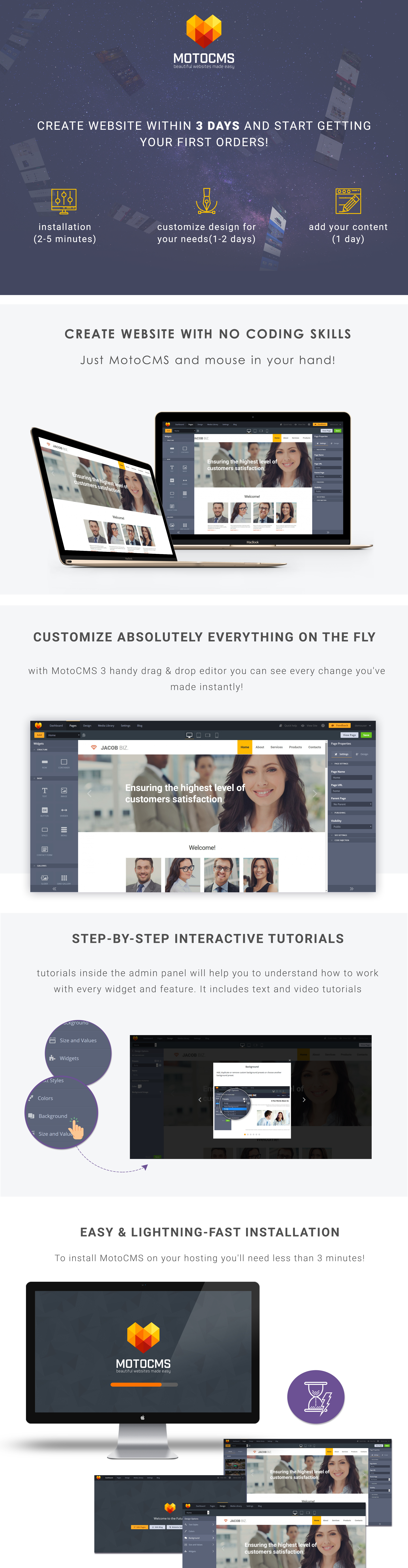 шаблон local business moto cms 3