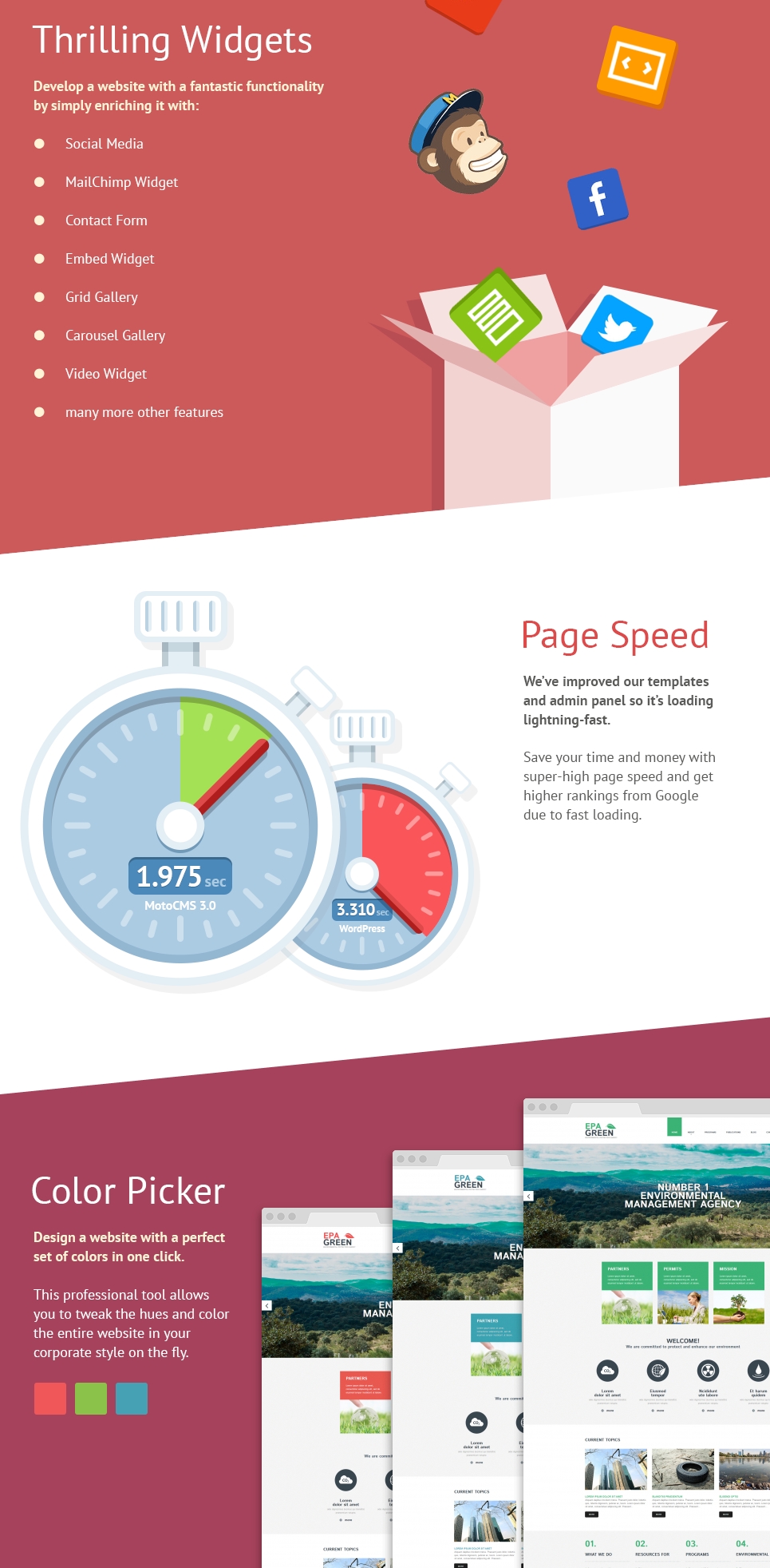 шаблон environmental moto cms 3