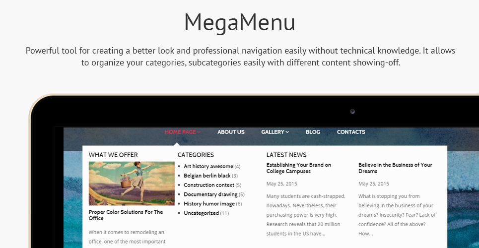 модель портфолио отзывчивая тема wordpress