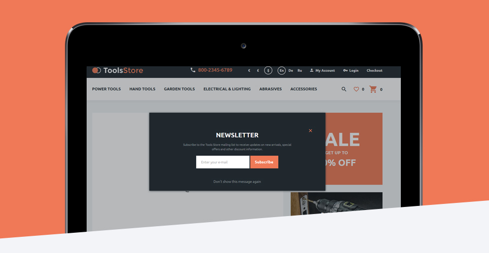 магазин инструментов шаблон opencart