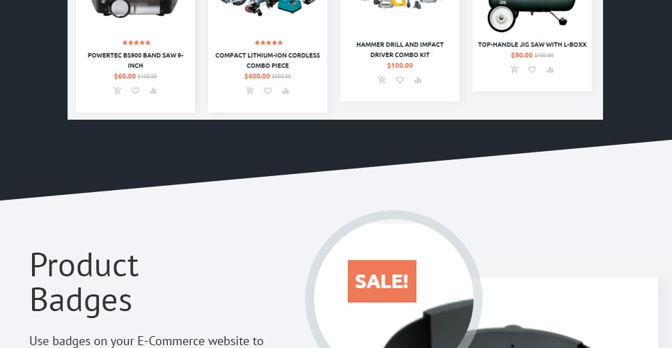 магазин инструментов шаблон opencart